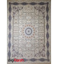 فرش طرح خشتی نیاوران ۱۲۰۰ شانه زمینه کرم تراکم ۳۶۰۰ کد ۳۶۵۱