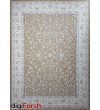فرش ماشینی ۱۲۰۰ شانه افشان نیاوران زمینه بژ کد ۱۲۰۰۳۶۵۹