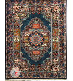 فرش گبه سبلان زمینه سرمه ای کد 61400083