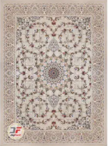 Kashan 1200 Classic Shoulder Carpet Embossed flower Design cream Background Code 521215114