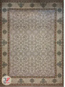 فرش بزرگمهر طرح افشان گل برجسته زمینه یاسی کد 521011603