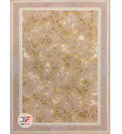 فرش بزرگمهر طرح افشان گل برجسته زمینه بژ کد 521011627