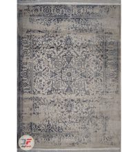 فرش پتینه ماشینی کاشان – طرح گل برجسته زمینه فیلی کد DC 12