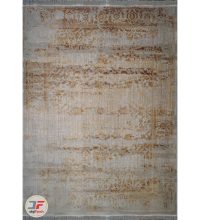 فرش ماشینی کاشان – طرح کهنه نما گل برجسته زمینه طوسی کد DC 25