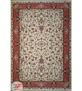 فرش سنتی افشان کاشان زمینه کرم کد 2270816