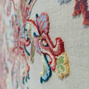 فرش ماشینی کاشان - طرح فرش سنتی زمینه کرم کد 2270813