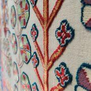 فرش کاشان طرح سنتی گلناز زمینه کرم کد 2270812