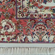 فرش سنتی ماشینی کاشان طرح مهیار زمینه کرم کد 2270802