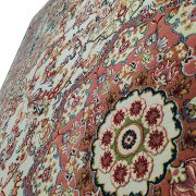 فرش سنتی ماشینی کاشان طرح مهیار زمینه کرم کد 2270802