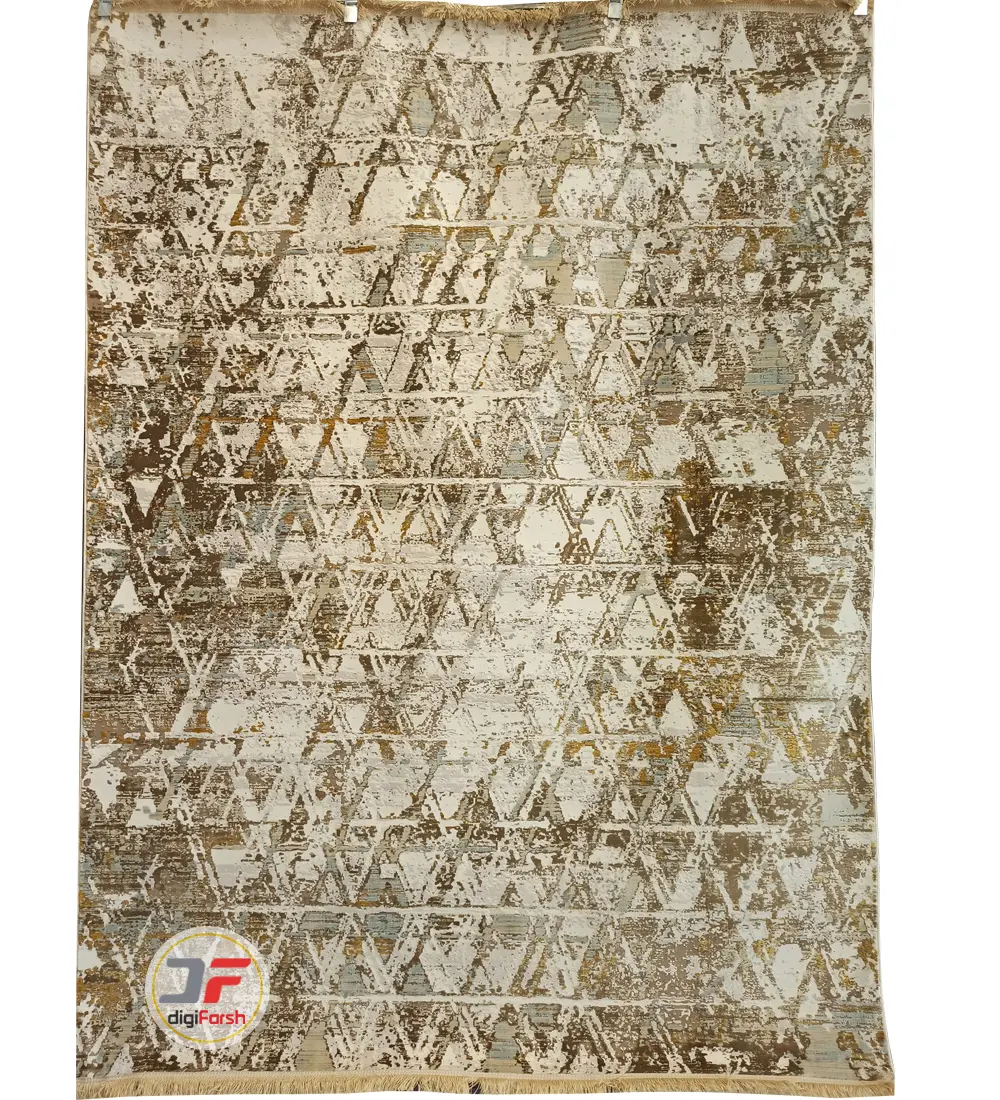 فرش ماشینی کاشان - طرح وینتیج 700 شانه زمینه کرم کد DC01
