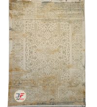 فرش کهنه نما کاشان زمینه کرم کد DC49