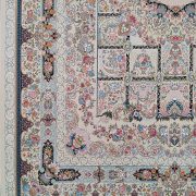فرش ماشینی کاشان طرح خانه رویایی | 1200 شانه گل برجسته فیلی کد 221256