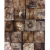 فرش سه بعدی طرح خشتی چوبی 320 شانه بزرگمهر کاشان تراکم 1400 کد 16041