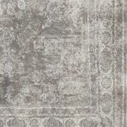 فرش مدرن فانتزی کهنه نما طرح گل برجسته زمینه طوسی کد 11-862