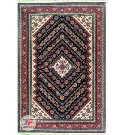 نمای کلی فرش ماشینی سنتی زمینه مشکی کد 106