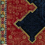 فرش ماشینی زمینه لاکی طرح دستباف و سنتی کد 103