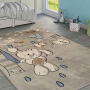 فرش مدرن طرح کودک با زمینه خاکستری کد 607