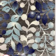 فرش ماشینی ارزان وینتیج گل برجسته زمینه آبی خاکستری کد 916