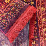 فرش ماشینی طرح سنتی و دستبافت زمینه سرمه ای کد 303s
