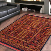 فرش ماشینی طرح سنتی و دستبافت زمینه سرمه ای کد 307s