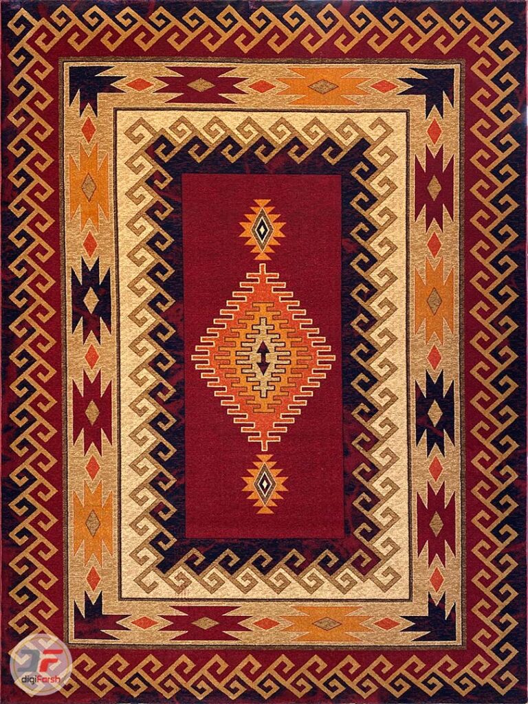 فرش ماشینی طرح سنتی و دستباف کد 8006