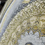 فرش ماشینی کلاسیک 1200 شانه طرح صدرا زمینه فیلی