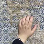 فرش فانتزی جدید بژ سرمه ای، وینتیج کد 60337